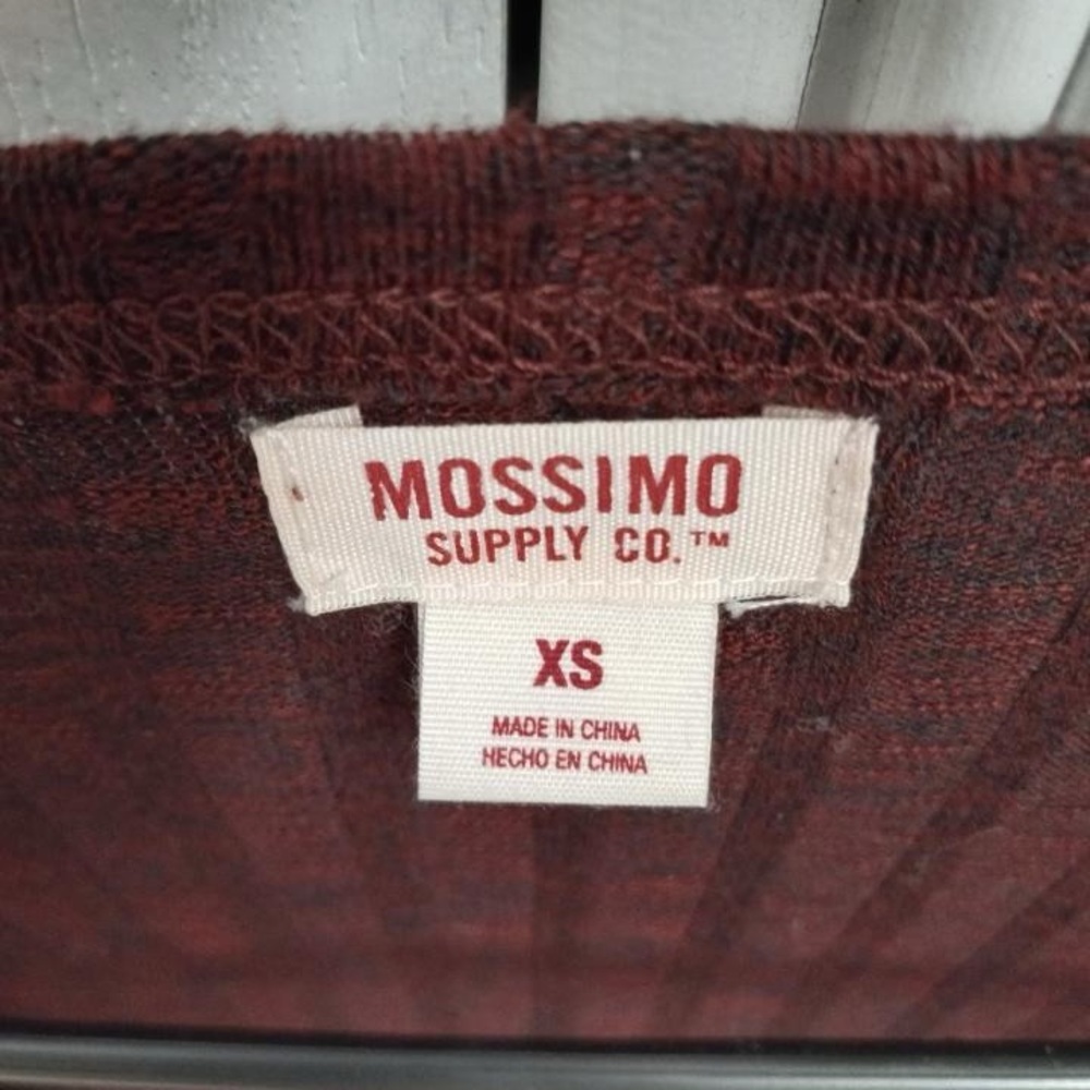 Women’s Burgundy open front cardigan, size XS - Picture 4 of 4